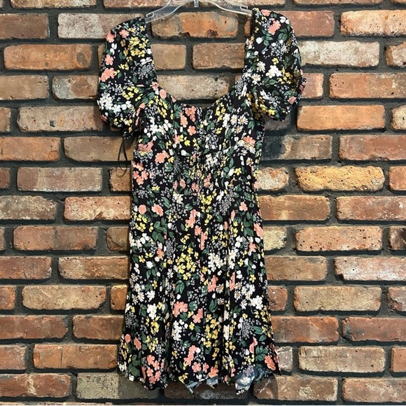 Reformation Black Floral Mini Dress - Picture 8 of 11